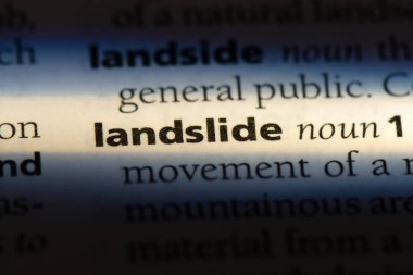 heyelan Word'de bir sözlük. heyelan kavramı.