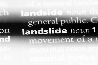 heyelan Word'de bir sözlük. heyelan kavramı.