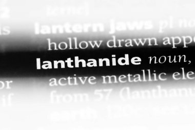 lanthanide sözcük sözlüğe. lanthanide kavramı.