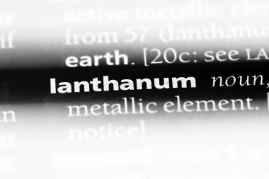 Lantan Word'de bir sözlük. Lantan kavramı.