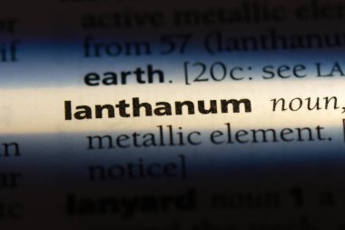 Lantan Word'de bir sözlük. Lantan kavramı.