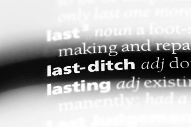 Son sözcük sözlüğe hendek. Son kavram hendek.