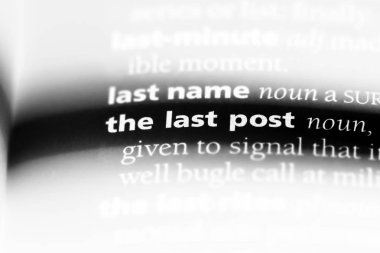 Son sözcük sözlükte mesaj. Son mesaj kavramı.