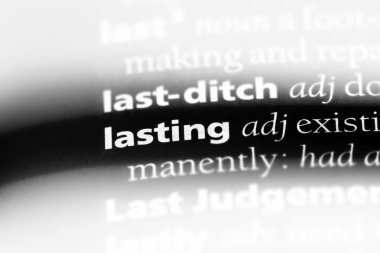 bir sözlüğü'ndeki sözcüğü kalıcı. kalıcı kavramı.