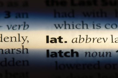 Lat Word'de bir sözlük. Lat kavramı.