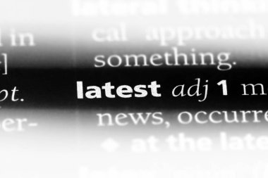 bir sözlüğü'ndeki son sözcüğü. en son kavramı.