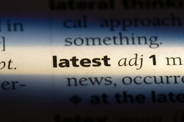 bir sözlüğü'ndeki son sözcüğü. en son kavramı.