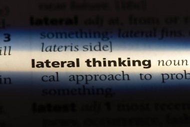 lateral düşünme Word'de bir sözlük. lateral düşünme kavramı.