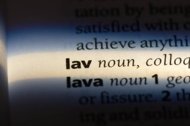 lav Word'de bir sözlük. lav kavramı.