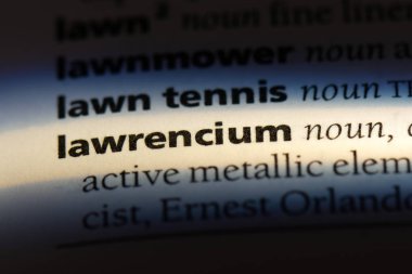 bir sözlüğü'ndeki Lavrensiyum sözcüğü. Firma kavramı.