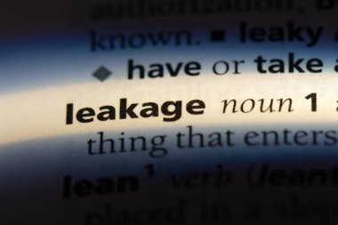 sızıntı Word'de bir sözlük. sızıntı kavramı.