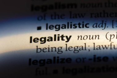 yasallık Word'de bir sözlük. yasallık kavramı.