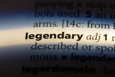 efsanevi tek kelimeyle bir sözlük. efsanevi kavramı.