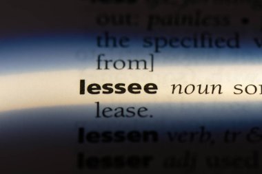 Kiracı Word'de bir sözlük. Kiracı kavramı.