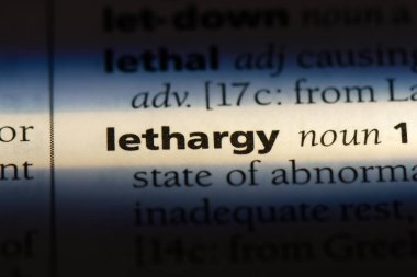 uyuşukluk Word'de bir sözlük. uyuşukluk kavramı.