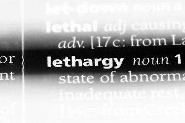 uyuşukluk Word'de bir sözlük. uyuşukluk kavramı.