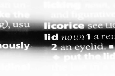 bir sözlüğü'ndeki kapak sözcüğü. kapak konsepti.
