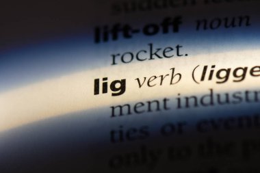 Lig Word'de bir sözlük. Lig kavramı.