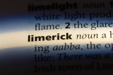 Limerick Word'de bir sözlük. Limerick kavramı.
