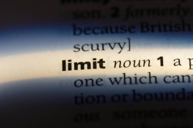 Sözlüğe sözcük sınırı. limit kavramı.