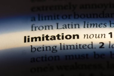 limitiaton sözcük sözlüğe. limitiaton kavramı.