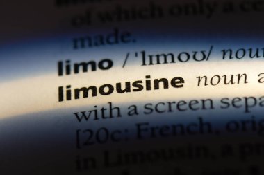 Limuzin Word'de bir sözlük. Limuzin kavramı.