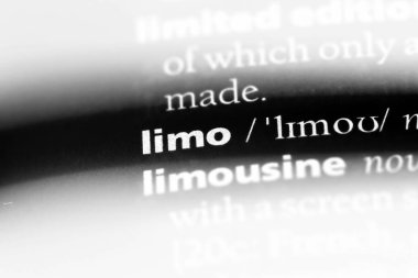 Limuzin Word'de bir sözlük. Limuzin kavramı.