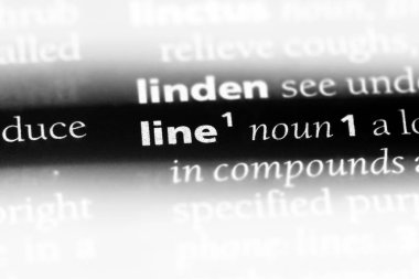 çizgi Word'de bir sözlük. hat kavramı.