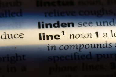 çizgi Word'de bir sözlük. hat kavramı.