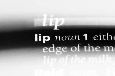 Dudak Word'de bir sözlük. Dudak kavramı.