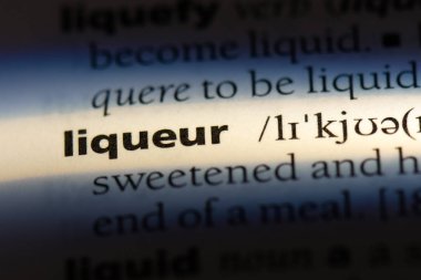 likör Word'de bir sözlük. likör kavramı.