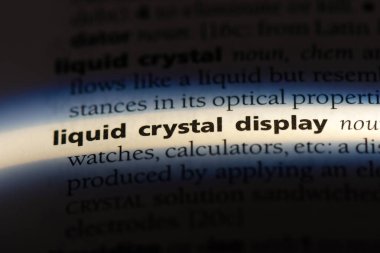 sıvı kristal ekran bir sözlük tek kelimeyle. sıvı kristal ekran kavramı.