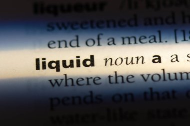 sıvı tek kelimeyle bir sözlük. sıvı kavramı.