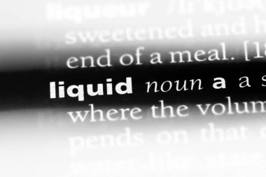 sıvı tek kelimeyle bir sözlük. sıvı kavramı.