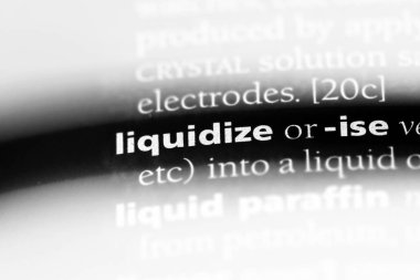 bir sözlüğü'ndeki sözcüğü liquidize. kavram liquidize.