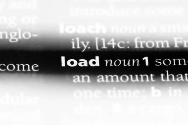 bir sözlüğü'ndeki sözcüğü yükleyin. Yük kavramı.