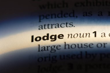 sözcük sözlükte lodge. Lodge kavramı.