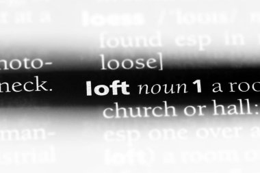 Loft Word'de bir sözlük. Loft kavramı.