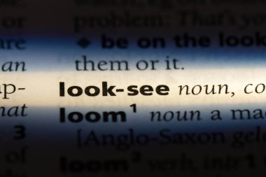 bir sözlüğü'ndeki sözcüğü görüyorum. Bak kavramı.