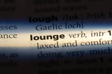 Lounge Word'de bir sözlük. Salon kavramı.