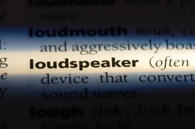 hoparlör Word'de bir sözlük. hoparlör kavramı.