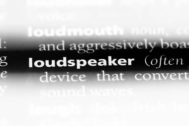 hoparlör Word'de bir sözlük. hoparlör kavramı.