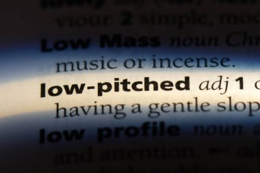 düşük eğimli tek kelimeyle bir sözlük. düşük eğimli kavramı.