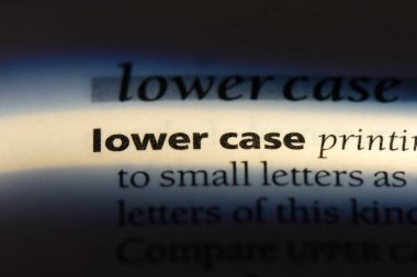 bir sözlüğü'ndeki sözcüğü küçük harf. küçük harf kavramı.