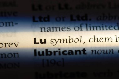 lu Word'de bir sözlük. lu kavramı.