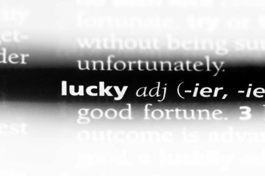 şanslı tek kelimeyle bir sözlük. şanslı kavramı.