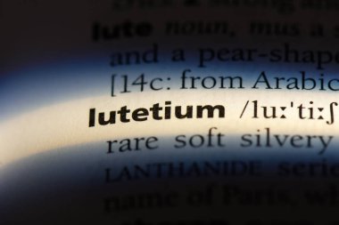 Lutesyum Word'de bir sözlük. Lutesyum kavramı.