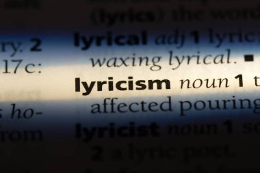 bir sözlüğü'ndeki lirizm sözcüğü. lirizm kavramı.