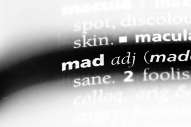 bir sözlüğü'ndeki deli sözcüğü. deli kavramı.