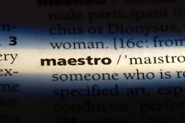 Maestro Word'de bir sözlük. Maestro kavramı.